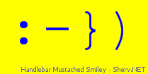 Handlebar Mustached Smiley Color 1