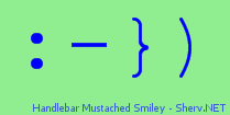 Handlebar Mustached Smiley Color 2
