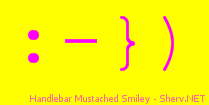Handlebar Mustached Smiley Color 3