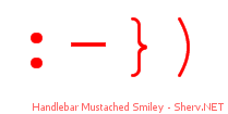 Handlebar Mustached Smiley 44444444