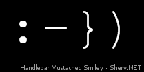 Handlebar Mustached Smiley Inverted