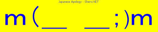 Japanese Apology Color 1