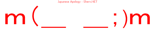 Japanese Apology 44444444