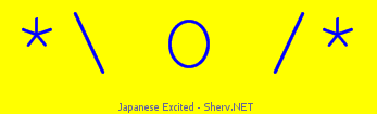 Japanese Excited Color 1