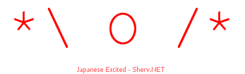 Japanese Excited text emoticon Free text and ASCII em photo picture