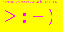 Keyboard Characters Evil Smile Color 3