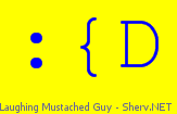 Laughing Mustached Guy Color 1