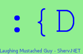 Laughing Mustached Guy Color 2