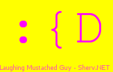 Laughing Mustached Guy Color 3