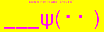 Learning How to Write Color 3