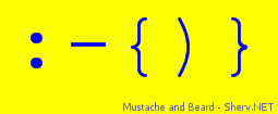 Mustache and Beard Color 1