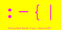 Mustached Blank Face Color 3