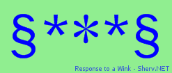 Response to a Wink Color 2