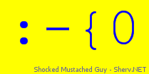Shocked Mustached Guy Color 1