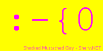 Shocked Mustached Guy Color 3