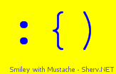 Smiley with Mustache Color 1