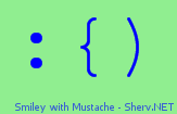 Smiley with Mustache Color 2