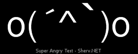 Super Angry Text Inverted