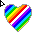 Rainbow heart (Heart cursors)