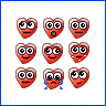 Aqua Harts Love Emoticons created for MSN Messenger!