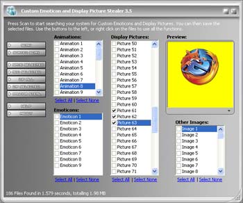 MSN Emoticons and Display Picture Stealer 3.5 - Steal MSN Emoticons and Display Pics