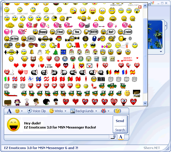 Full MSN Messenger 7 compatibility (Including animated and large emoticons) 