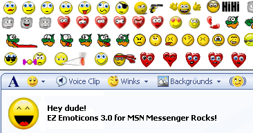 EZ Emoticons for MSN Messenger 6 and 7