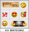 Love emoticon set for Messenger