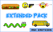 Extended emoticon set - funny MSN emoticons