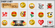 Screenshot of Valentine MSN Emoticons