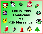 Screenshot of Christmas MSN Emoticons