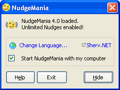 NudgeMania for MSN and Live Messenger