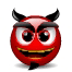 Devil talking emoticon