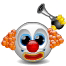 Clown talking icon